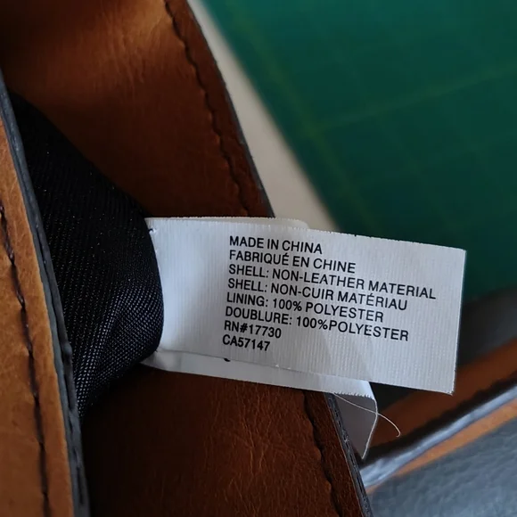 👜 Vintage Merona Cognac Vegan Leather Tote Bag - Picture 11 of 11